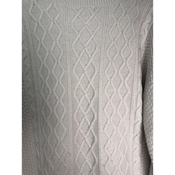 Quince Womens Size Medium Australian Merino Wool Cable Sweater Heather Bone - Picture 8 of 11